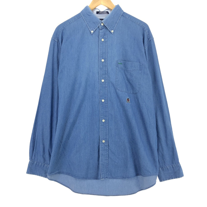 Tommy Hilfiger Long Sleeve Button Down Denim Shirt Men's XL /eaa453021