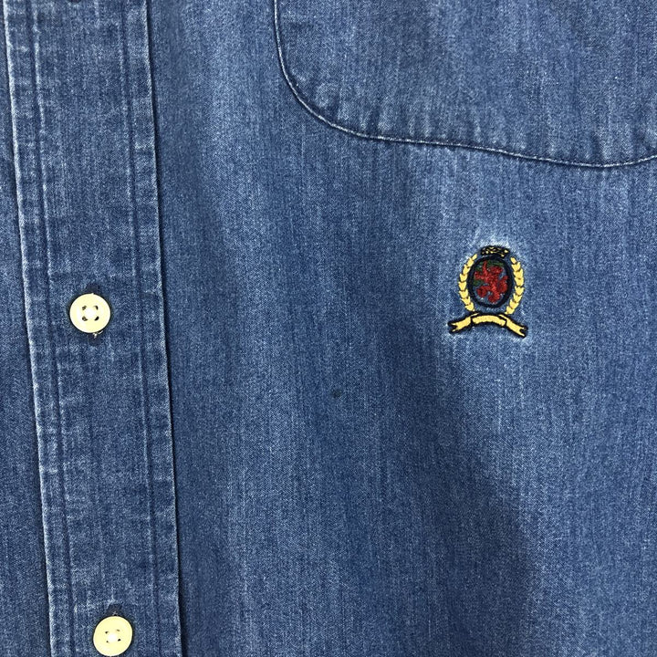 Tommy Hilfiger Long Sleeve Button Down Denim Shirt Men's XL /eaa453021