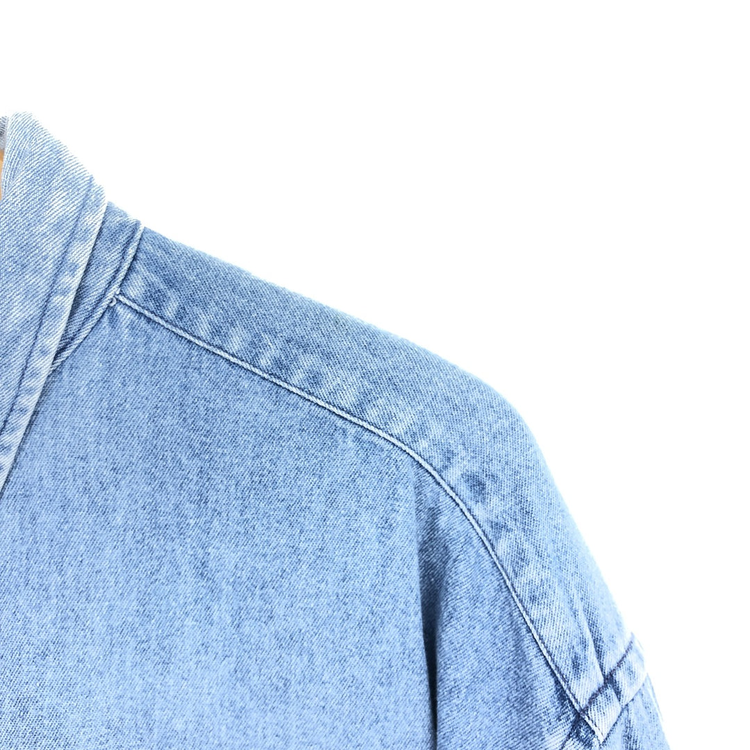 90'S ~ Tommy Hilfiger Long Sleeve Button Down Denim Shirt Men's XL Vintage / eaa453023
