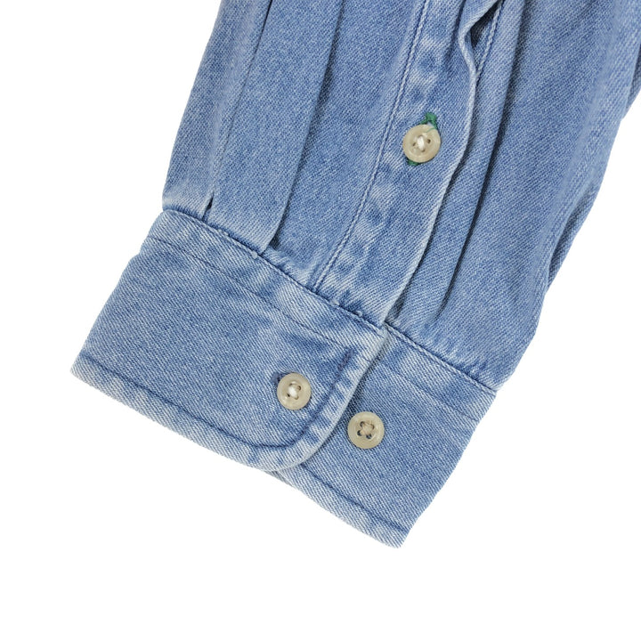 90'S ~ Tommy Hilfiger Long Sleeve Button Down Denim Shirt Men's XL Vintage / eaa453023
