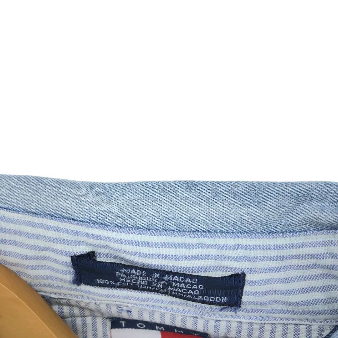 90'S ~ Tommy Hilfiger Long Sleeve Button Down Denim Shirt Men's XL Vintage / eaa453023
