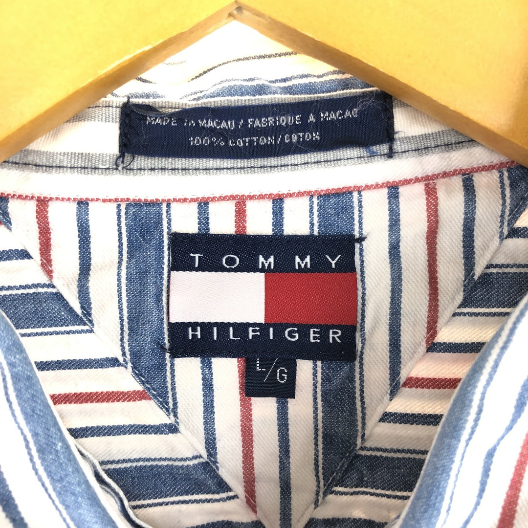 90'S Tommy Hilfiger Long Sleeve Denim Shirt Men's XL Vintage /eaa453026