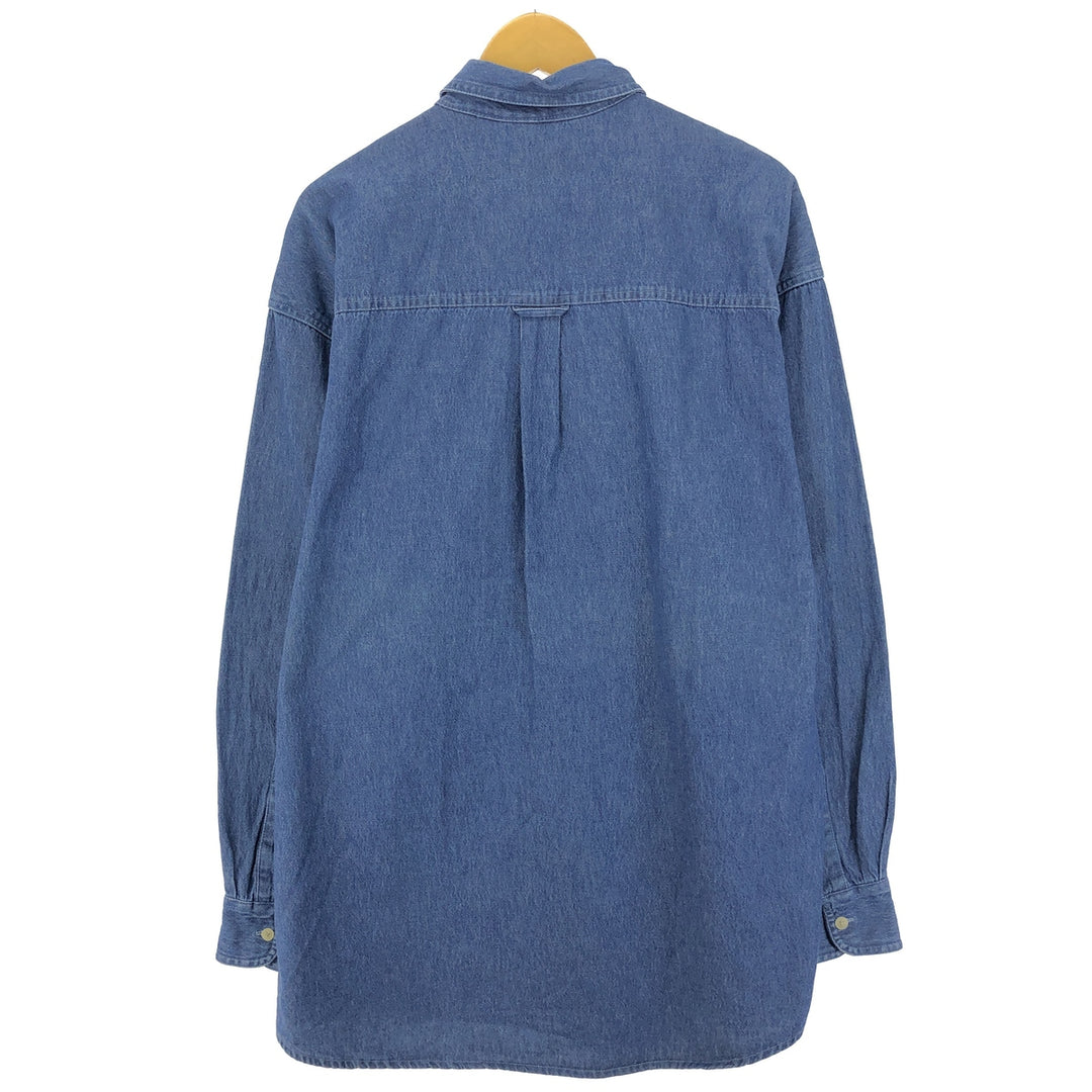 90'S Ralph Lauren CHAPS Long Sleeve Button Down Denim Shirt Men's L Vintage /eaa453038
