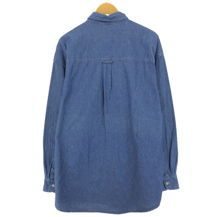 90'S Ralph Lauren CHAPS Long Sleeve Button Down Denim Shirt Men's L Vintage /eaa453038