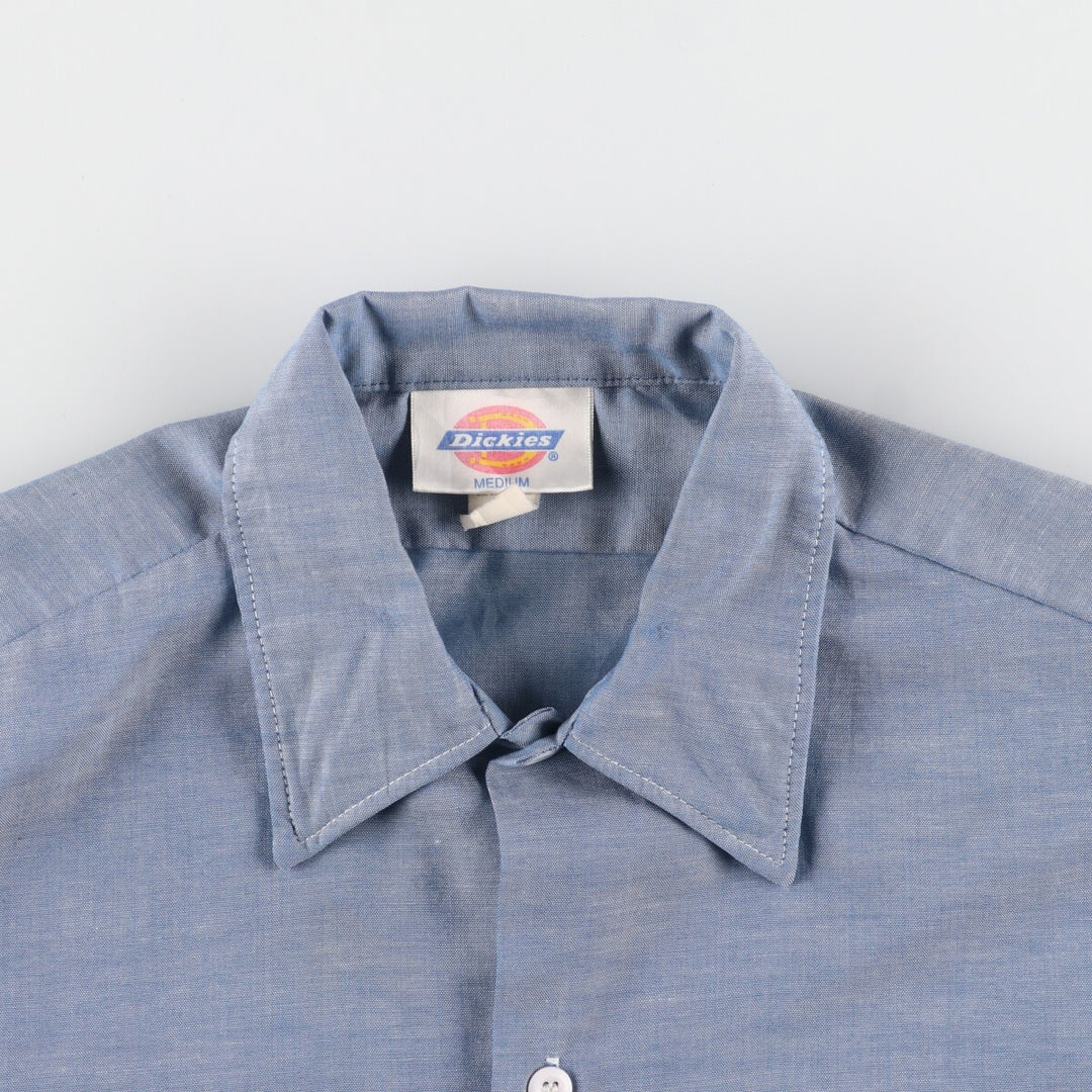 90'S Dickies Chambray Short Sleeve Work Shirt Made in USA Men's M Vintage /eaa453059