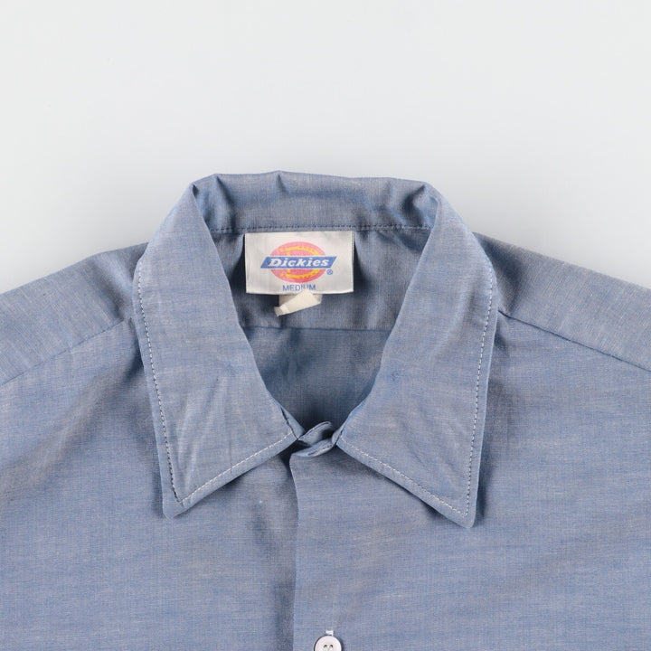 90'S Dickies Chambray Short Sleeve Work Shirt Made in USA Men's M Vintage /eaa453059