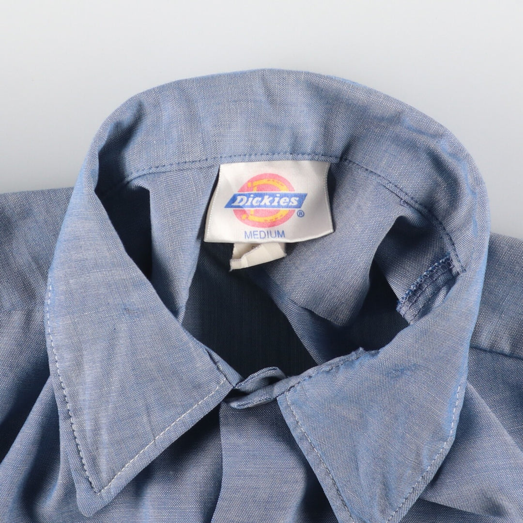 90'S Dickies Chambray Short Sleeve Work Shirt Made in USA Men's M Vintage /eaa453059