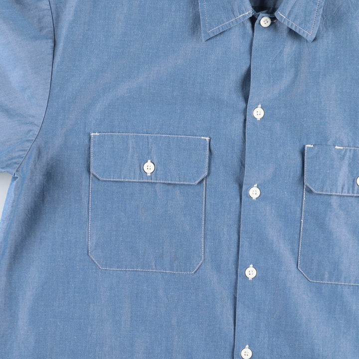 Dickies Short Sleeve Chambray Work Shirt Men's L /eaa453060