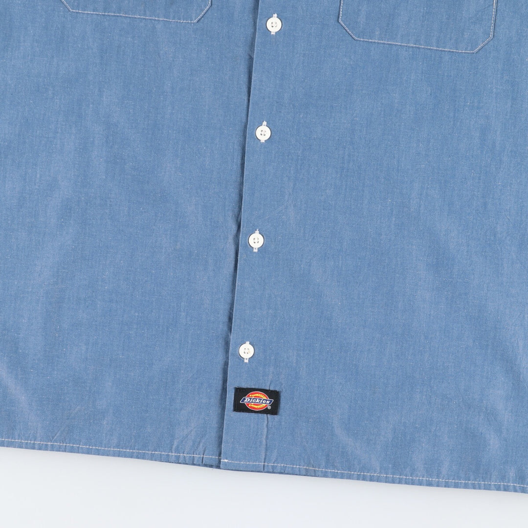 Dickies Short Sleeve Chambray Work Shirt Men's L /eaa453060