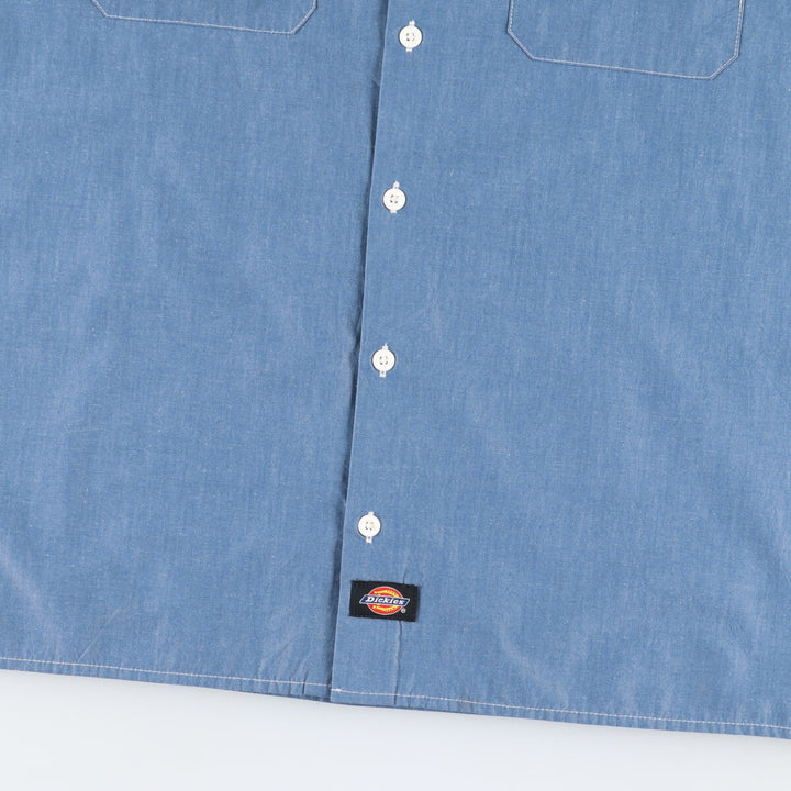 Dickies Short Sleeve Chambray Work Shirt Men's L /eaa453060