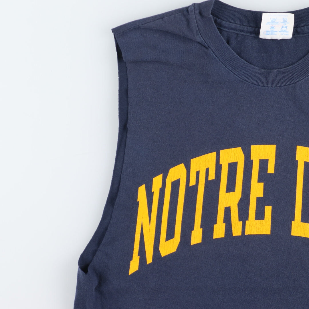 90'S Champion NORTLE DAME University of Notre Dame Cut-off College T-shirt Made in USA Men's M Vintage /eaa453163