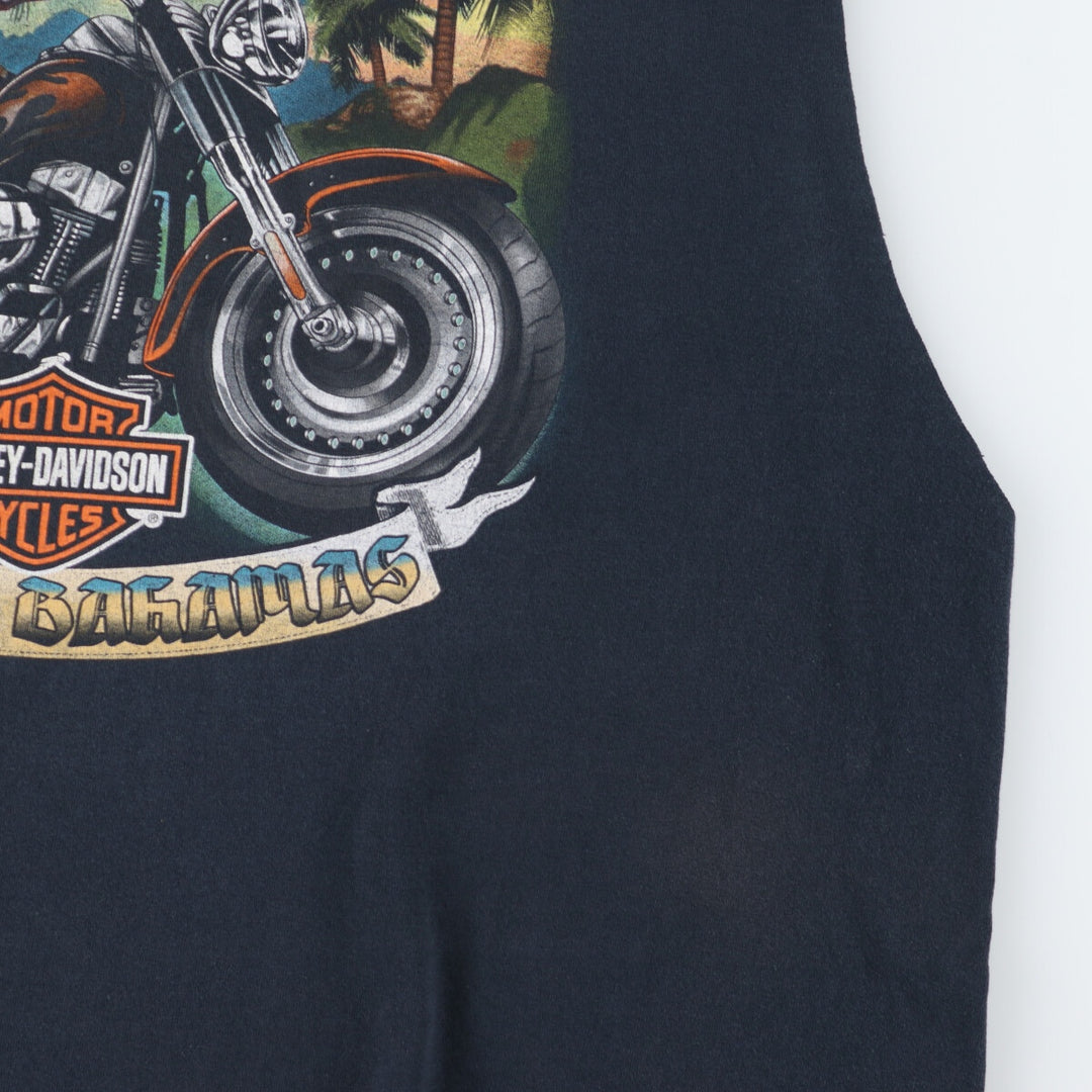 Harley-Davidson Cut-off Back Print Motorcycle Bike T-Shirt Men's XXL /eaa453164