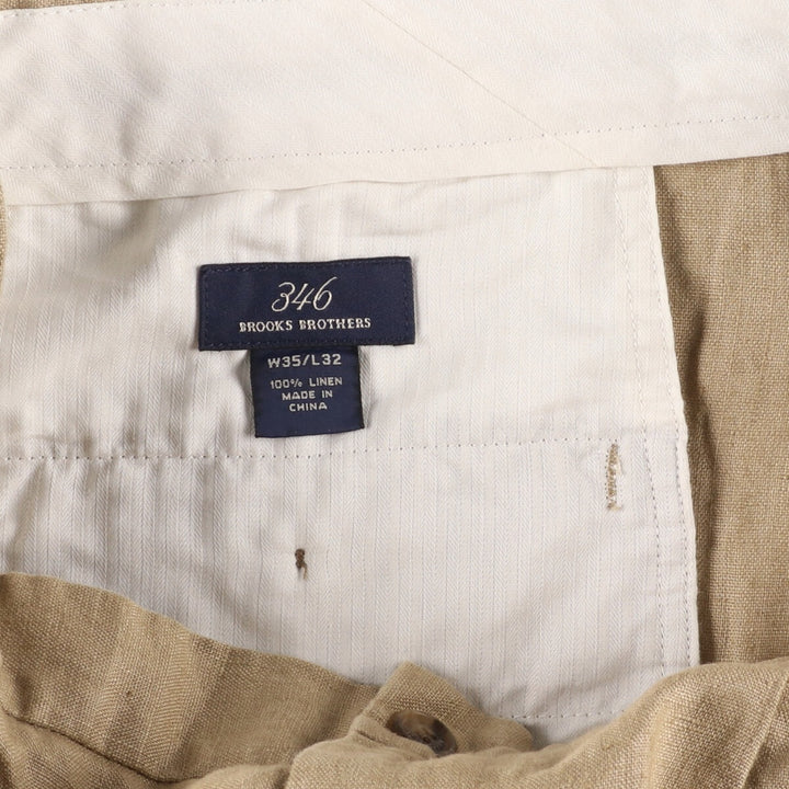 Brooks Brothers 346 Two-pleat Linen Pants Slacks Men's W35 / eaa453176