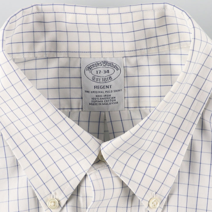 Brooks Brothers Est.1818 REGENT Long Sleeve Button-Down Check Shirt Men's XXL Button-Down /eaa453202