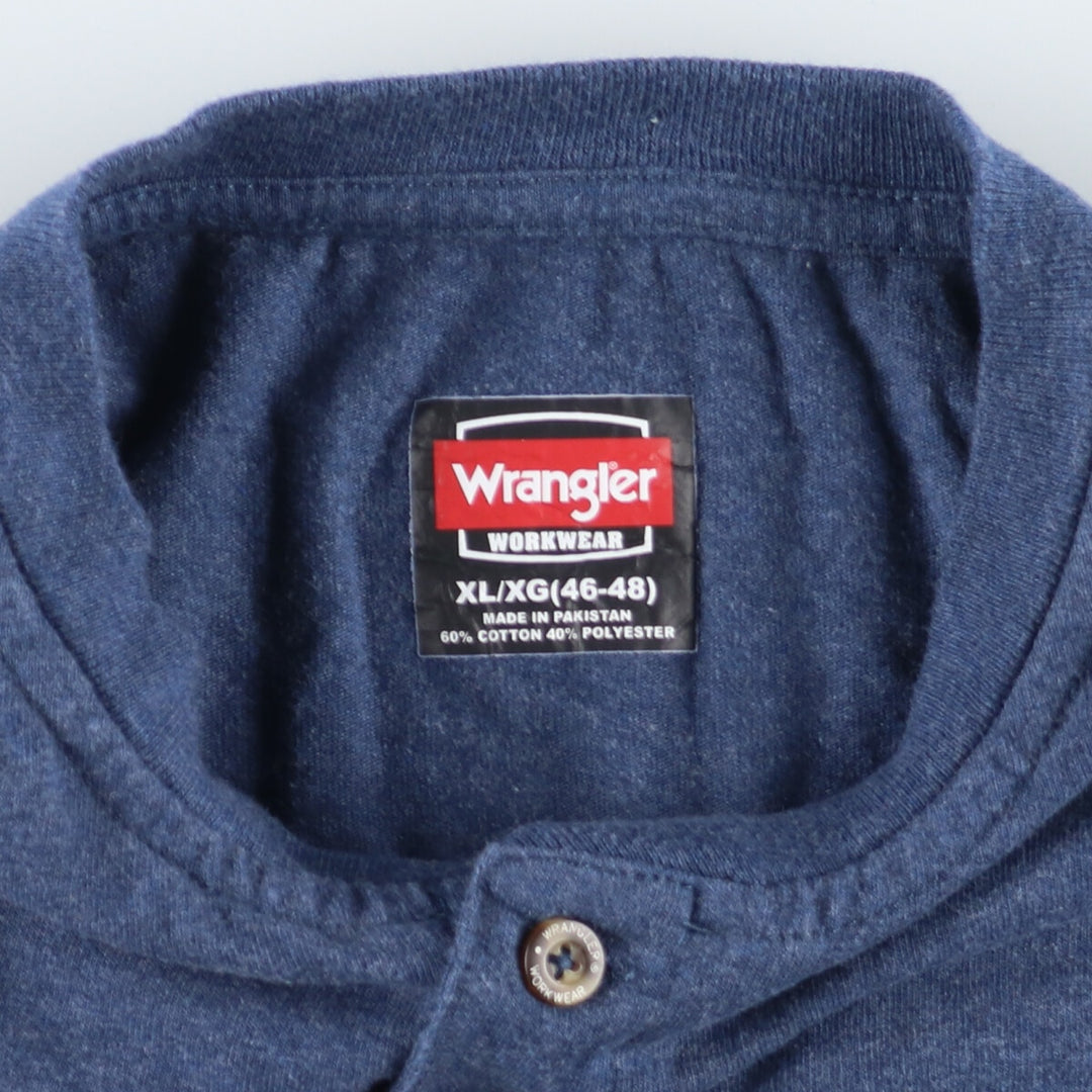 Wrangler Henley Neck Short Sleeve One Point Logo Pocket T-Shirt Men's XL /eaa453244