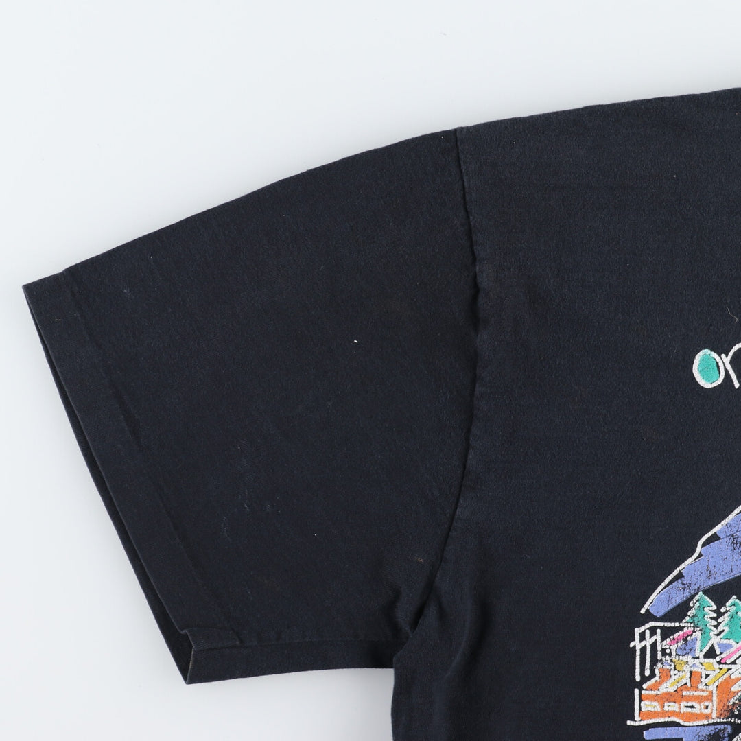 90'S WAVES Printed T-Shirt Made in Canada Men's L Vintage /eaa453270