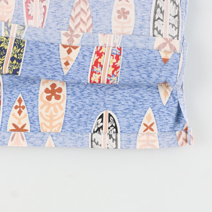 Reyn Spooner Phil Edwards All-over Print Pullover Button-Down Hawaiian Aloha Shirt Men's M cotton blue type Vintage Second Hand