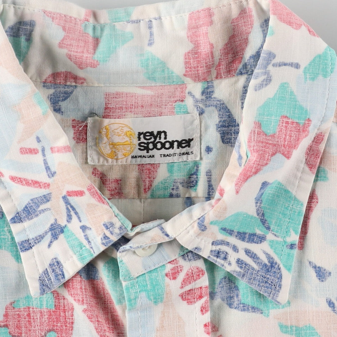 80'S Reyn Spooner Gold Tag Nude Tag Hawaiian Aloha Shirt Men's XL Vintage /eaa453326