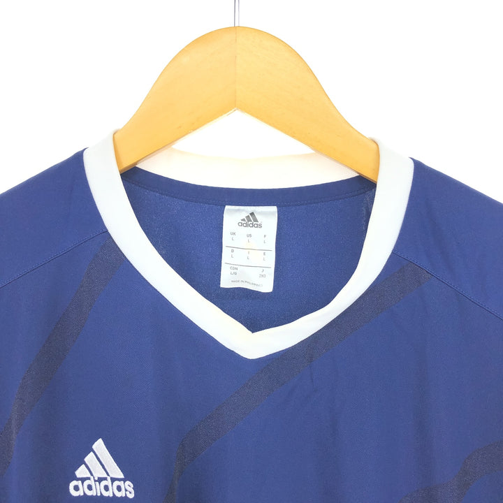 Adidas V-neck soccer uniform game shirt men's L /eaa453342