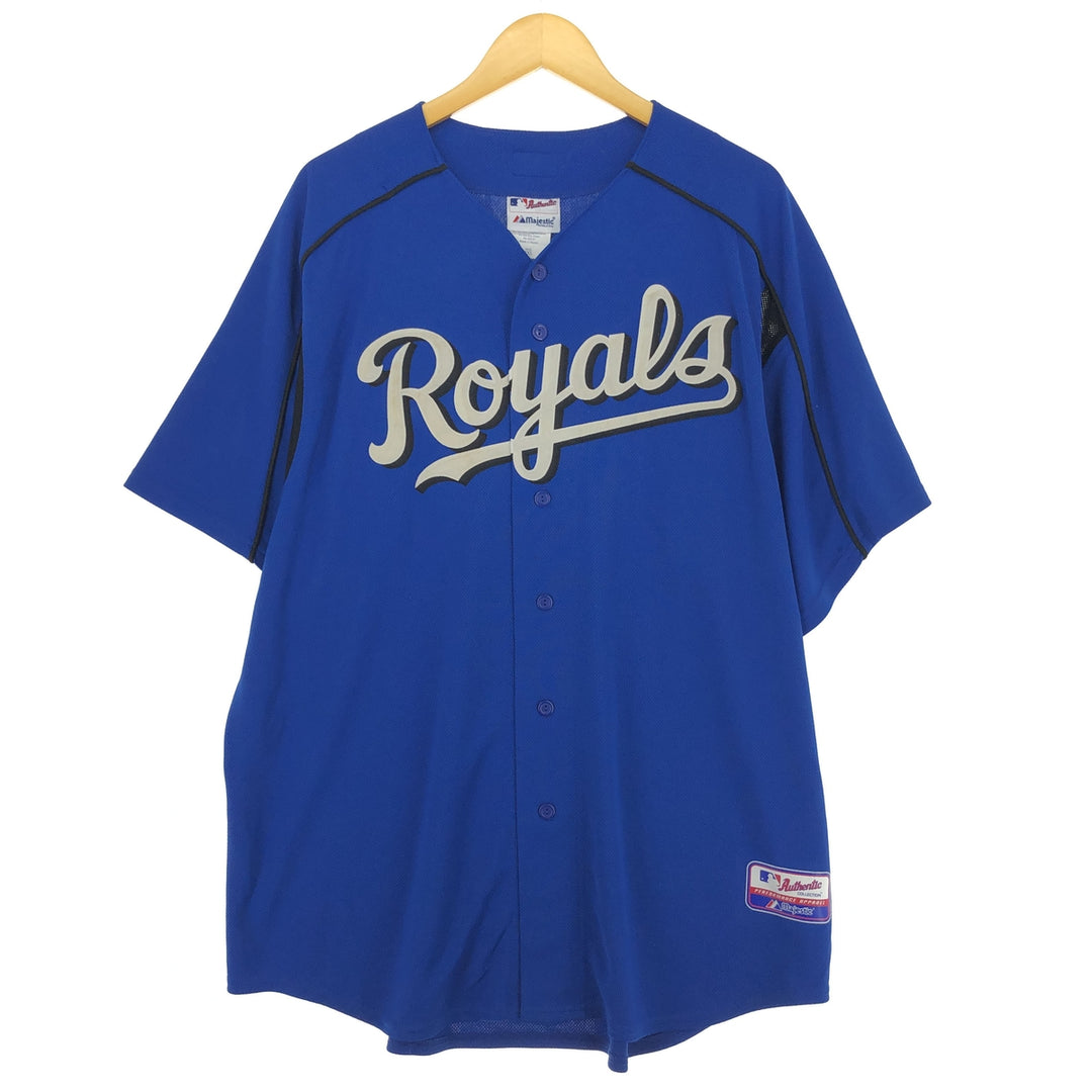 Majestic MLB KANSAS CITY ROYALS Kansas City Royals Game Shirt Baseball Shirt Men's XXL /eaa453348