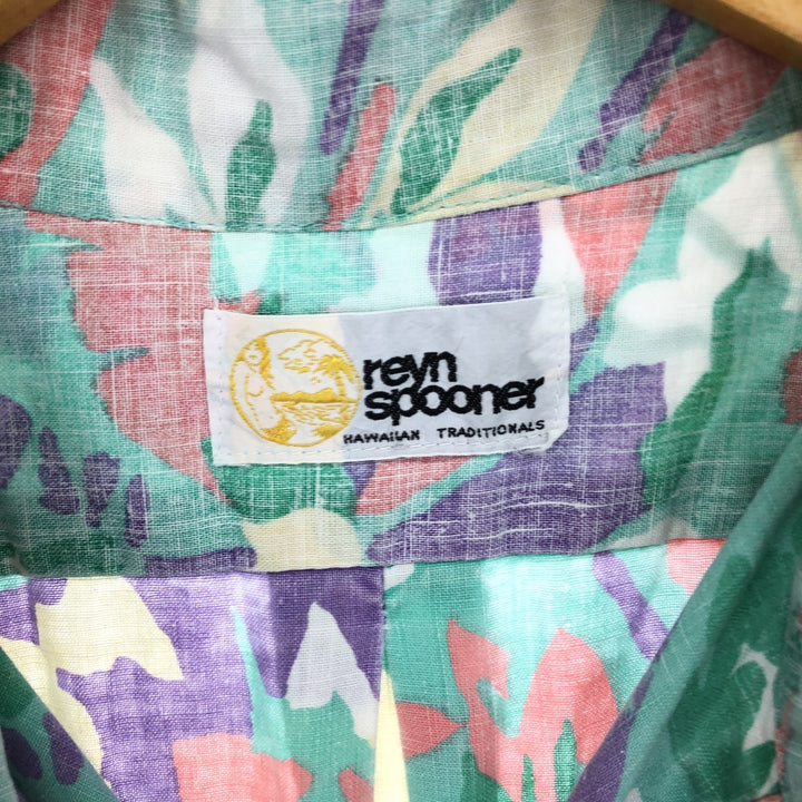 80'S Reyn Spooner Gold Tag Nude Tag All-Over Print Hawaiian Aloha Shirt Men's L Vintage /eaa453369