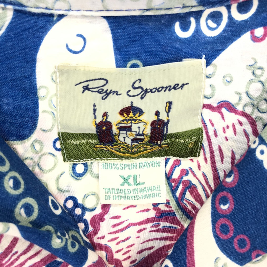 90'S Reyn Spooner Hibiscus Pattern Open Collar Hawaiian Aloha Shirt Men's XL /eaa453373