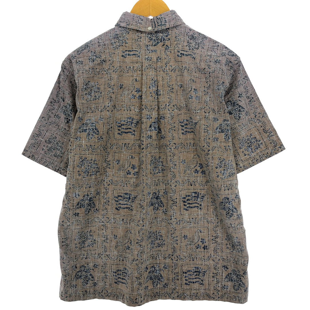 70s~80'S Reyn Spooner Gold Tag Nipple Tag All-Over Print Lahaina Sailor Pullover Button-Down Aloha Shirt Men's M /eaa453377