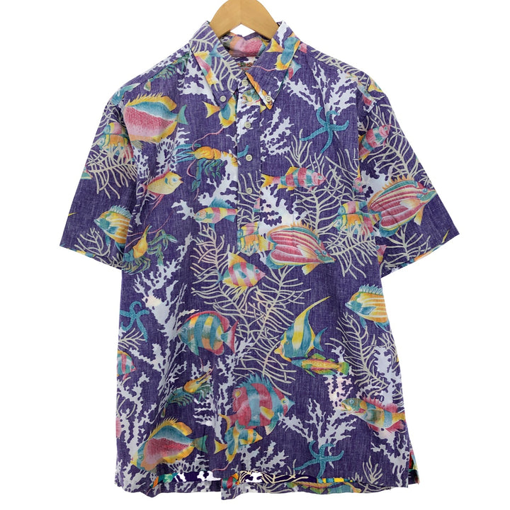 90'S Reyn Spooner COMMEMORATIVE CLASSICS All-over Print Button-Down Pullover Hawaiian Aloha Shirt Men's L /eaa453380