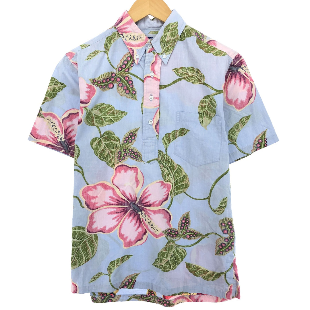 90'S Reyn Spooner Swimsuit Tag All-Over Hibiscus Pattern Pullover Button-Down Hawaiian Aloha Shirt Men's S /eaa453384