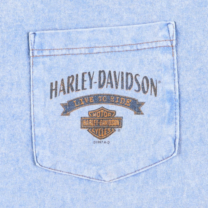 90'S Harley-Davidson Motorcycle Bike T-shirt Made in USA Men's L Vintage /eaa453386