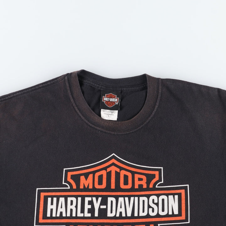 00'S Harley-Davidson Motorcycle Bike T-shirt Made in USA Men's L /eaa453397