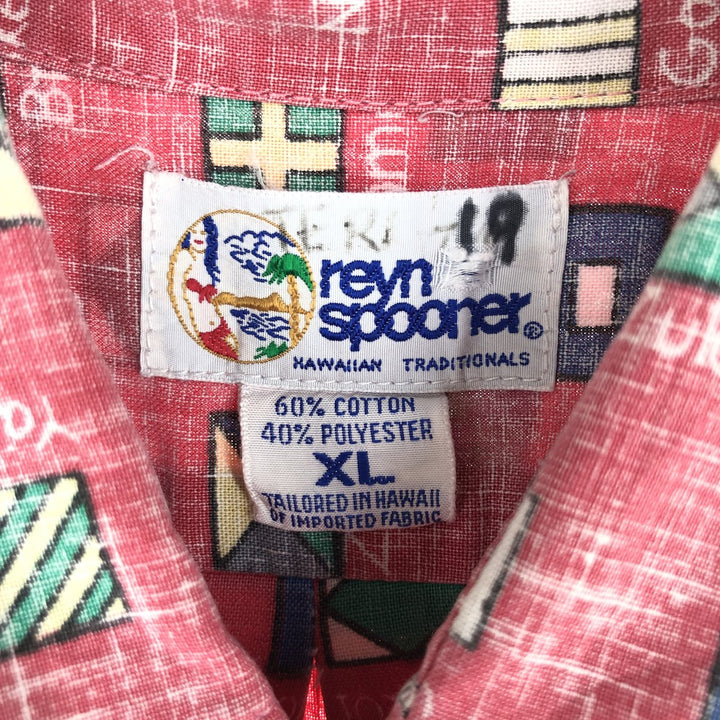 90'S Reyn Spooner REYNSPOONER Swimsuit Tag Bikini Tag All-Over Print Hawaiian Aloha Shirt Made in Hawaii Men's L Vintage /eaa453409