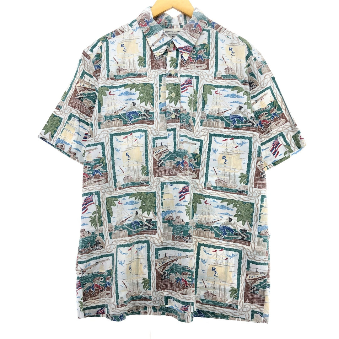 90'S Reyn Spooner DIETRICH VAREZ COLLECTION All-over print pullover button-down Hawaiian aloha shirt Men's L /eaa453412