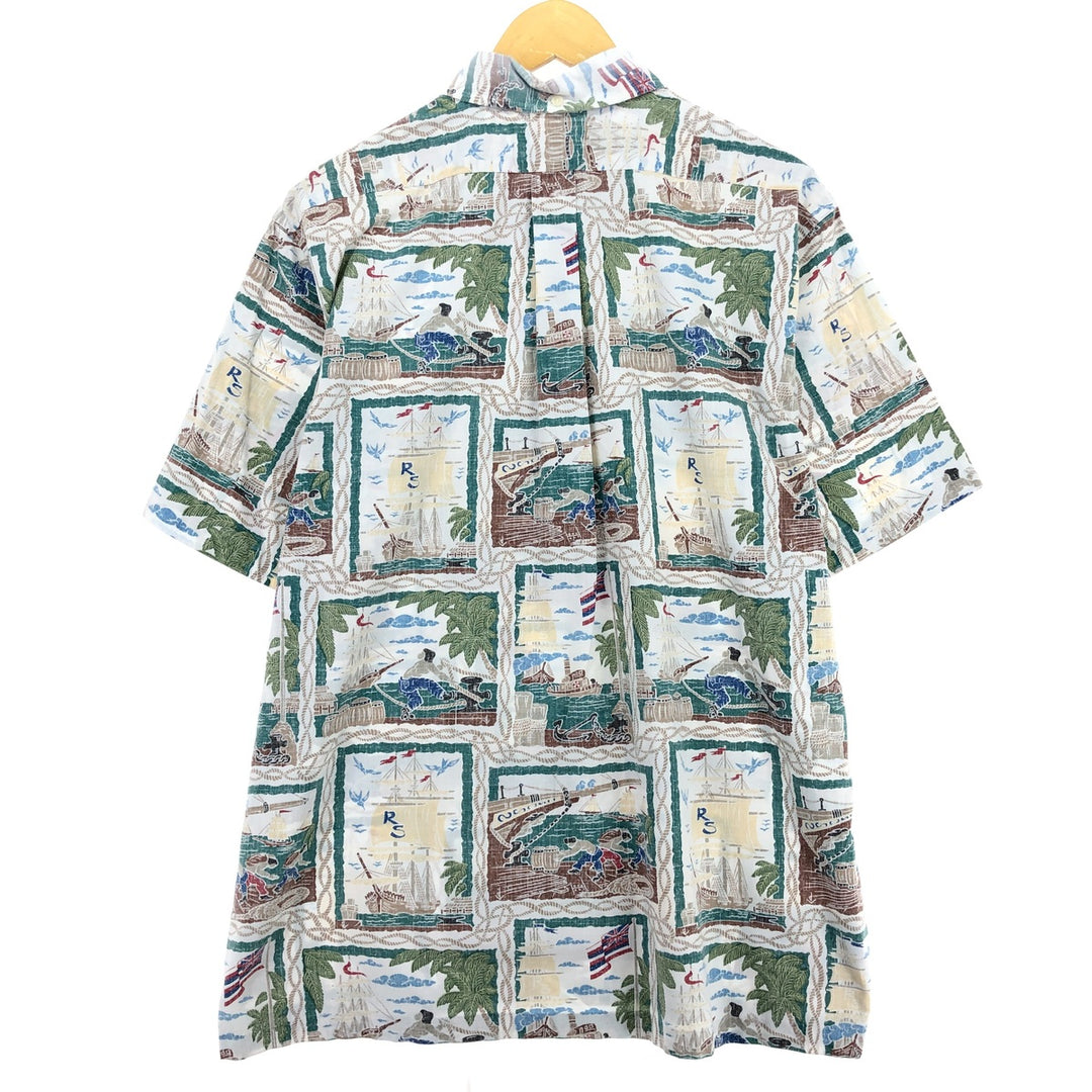 90'S Reyn Spooner DIETRICH VAREZ COLLECTION All-over print pullover button-down Hawaiian aloha shirt Men's L /eaa453412