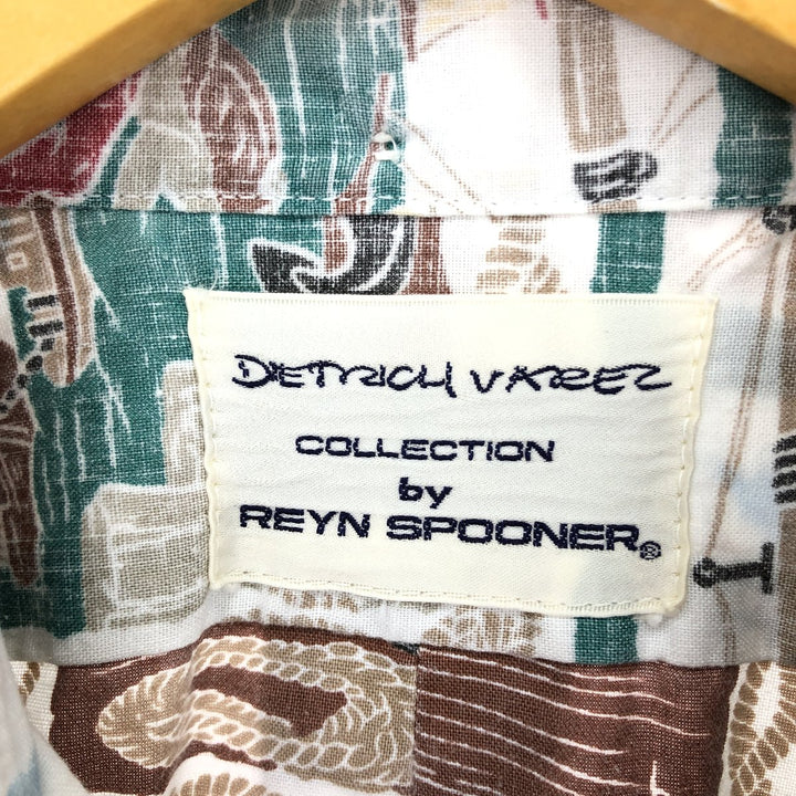 90'S Reyn Spooner DIETRICH VAREZ COLLECTION All-over print pullover button-down Hawaiian aloha shirt Men's L /eaa453412