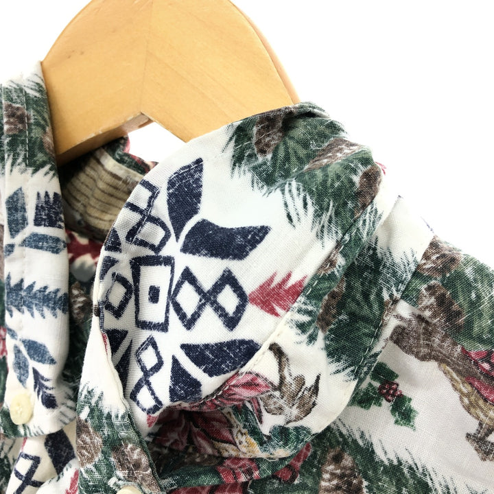 Reyn Spooner MELE KALIKIMAKA All-over Print Pullover Button-Down Hawaiian Aloha Shirt Made in Hawaii Men's XL /eaa453416