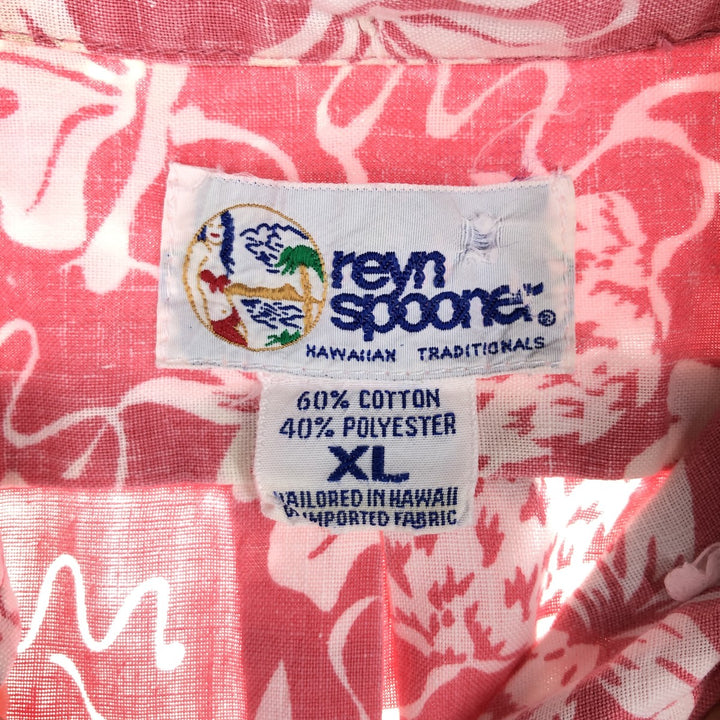 90'S Reyn Spooner Swimsuit Tag Bikini Tag All-Over Pineapple Pattern Pullover Button-Down Aloha Shirt Men's L /eaa453419