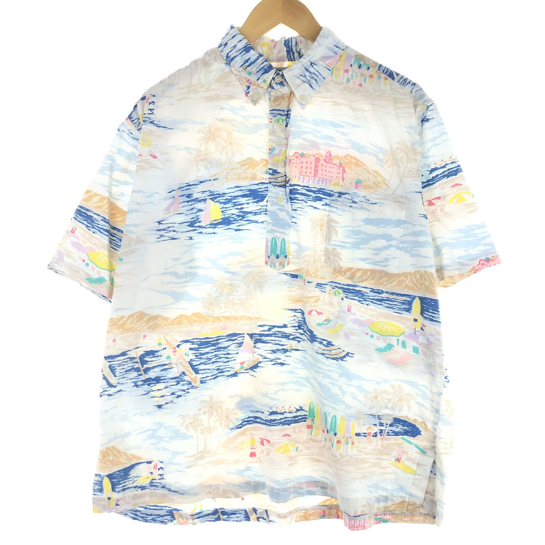 90'S Reyn Spooner Swimsuit Tag Bikini Tag Pullover Button Down Hawaiian Aloha Shirt Made in Hawaii Men's XL /eaa453420