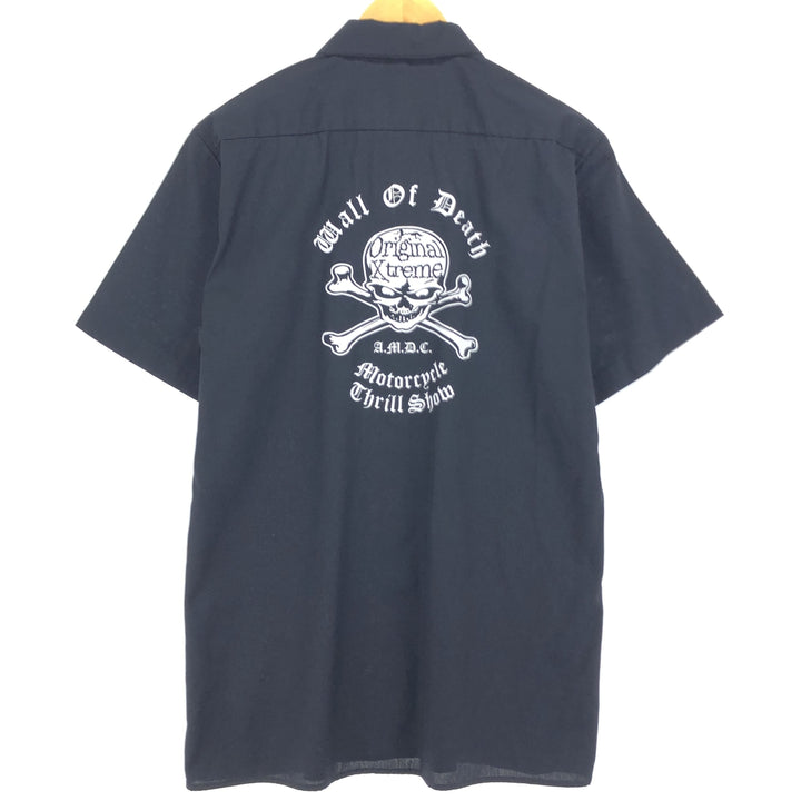 Dickies Back Print Short Sleeve Work Shirt Men's M /eaa453451