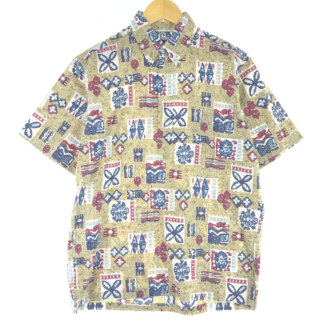 90'S Reyn Spooner Swimsuit Tag Bikini Tag All-Over Print Pullover Button-Down Hawaiian Aloha Shirt Men's S /eaa453465