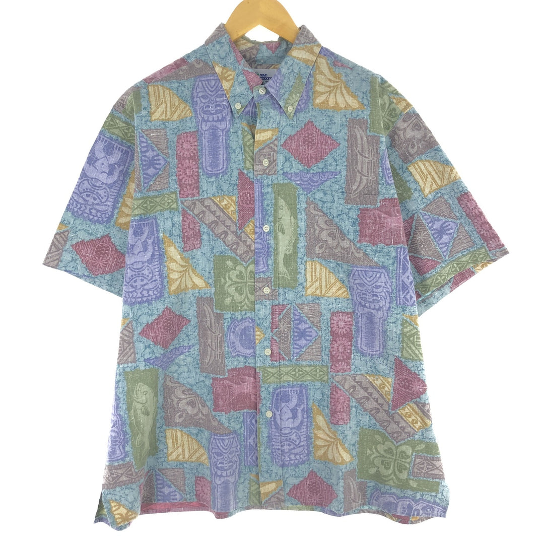 90'S Reyn Spooner Swimsuit Tag Bikini Tag All-Over Print Button-Down Hawaiian Aloha Shirt Made in Hawaii Men's XL /eaa453469