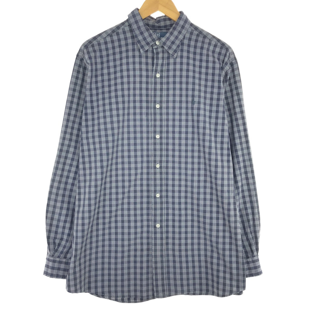 Ralph Lauren LOWELL SPORT long sleeve cotton check shirt, men's L /eaa453482