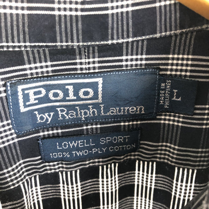 Ralph Lauren LOWELL SPORT long sleeve cotton check shirt, men's L /eaa453482