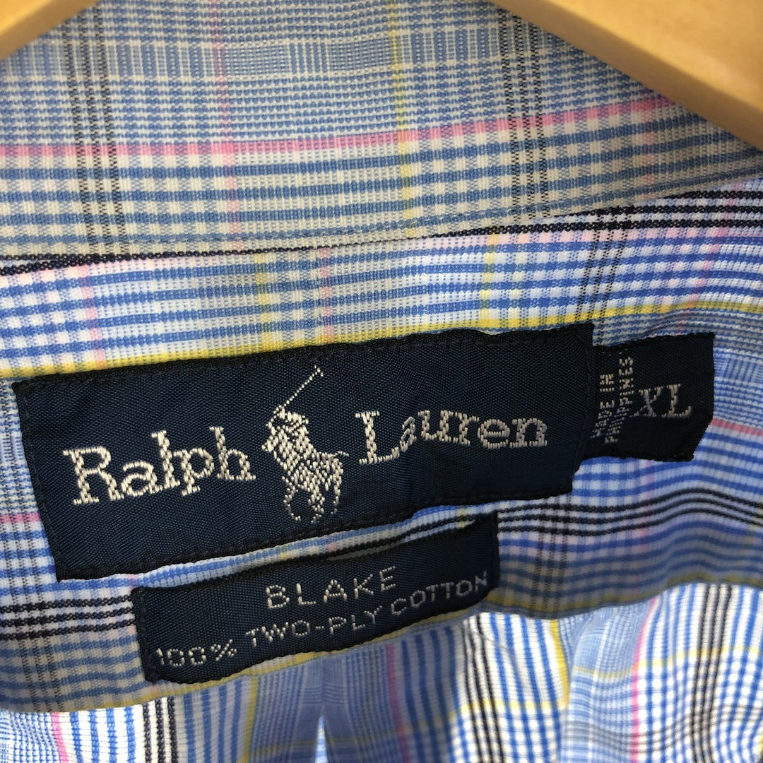 Ralph Lauren BLAKE long sleeve button down check shirt men's XL /eaa453485
