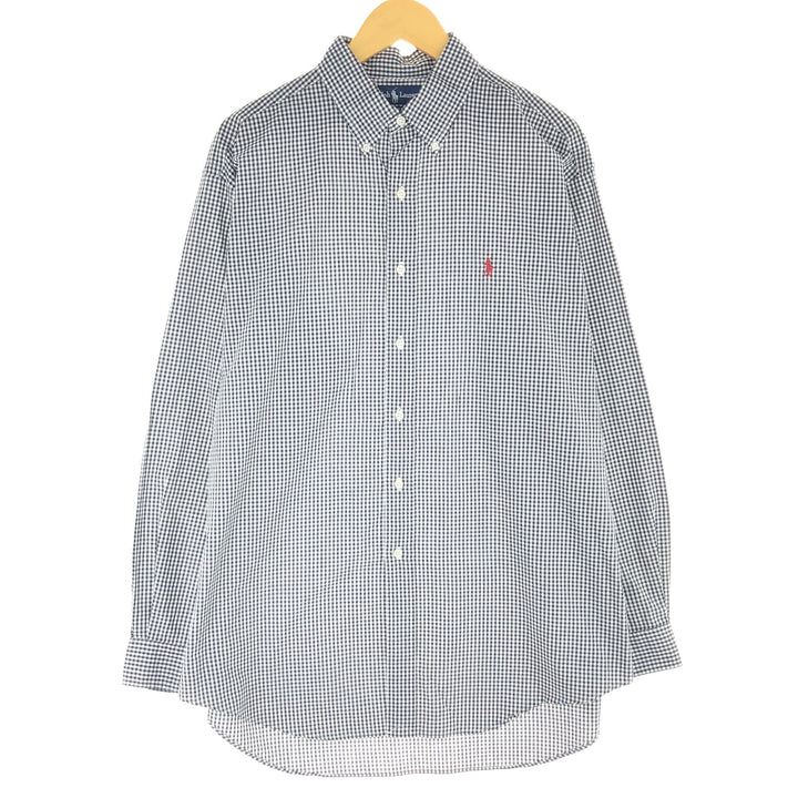 Ralph Lauren BLAKE Gingham Check Long Sleeve Button Down Check Shirt Men's L /eaa453486
