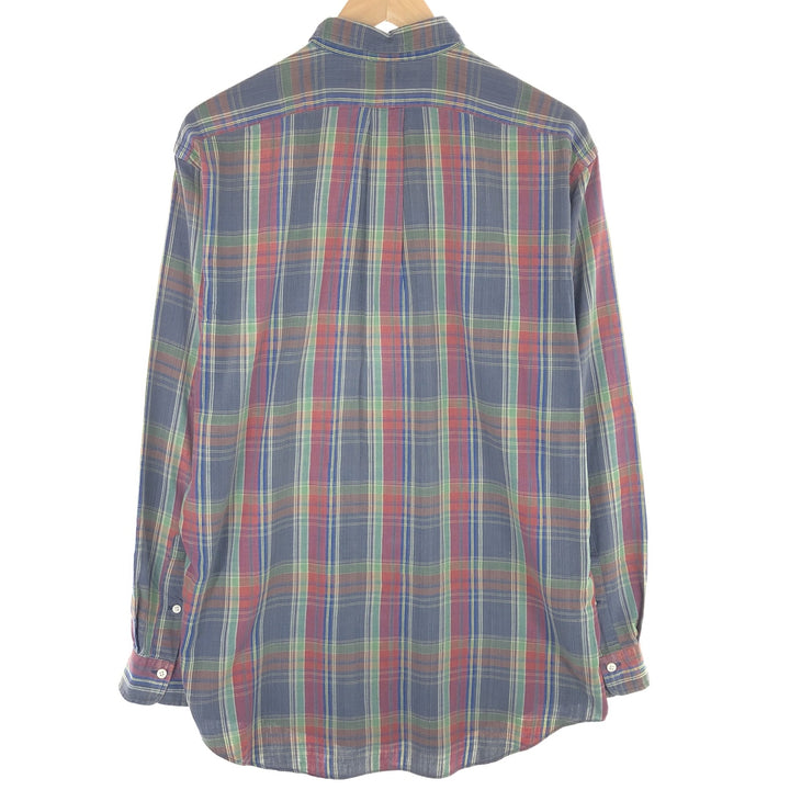 Ralph Lauren MADRAS CONTAINS VARIATIONS Long Sleeve Button Down Check Shirt Men's M /eaa453488