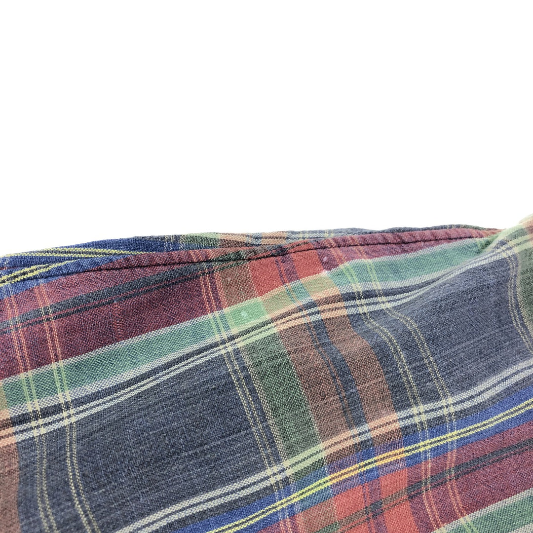 Ralph Lauren MADRAS CONTAINS VARIATIONS Long Sleeve Button Down Check Shirt Men's M /eaa453488