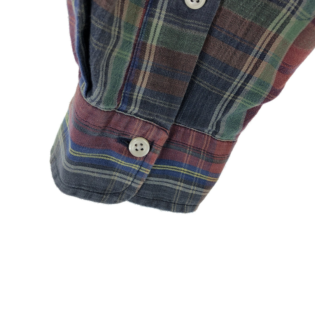 Ralph Lauren MADRAS CONTAINS VARIATIONS Long Sleeve Button Down Check Shirt Men's M /eaa453488