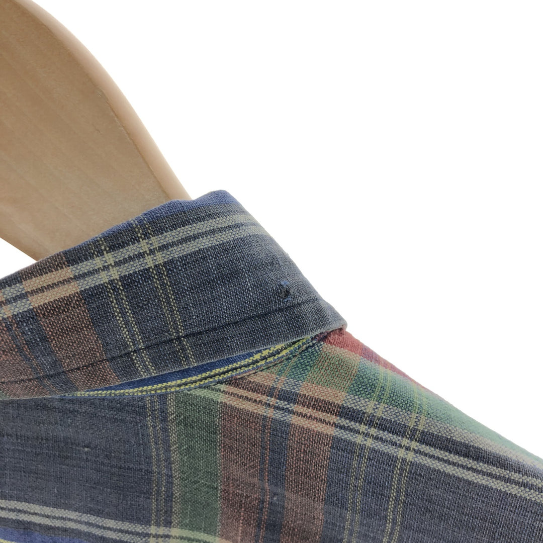 Ralph Lauren MADRAS CONTAINS VARIATIONS Long Sleeve Button Down Check Shirt Men's M /eaa453488