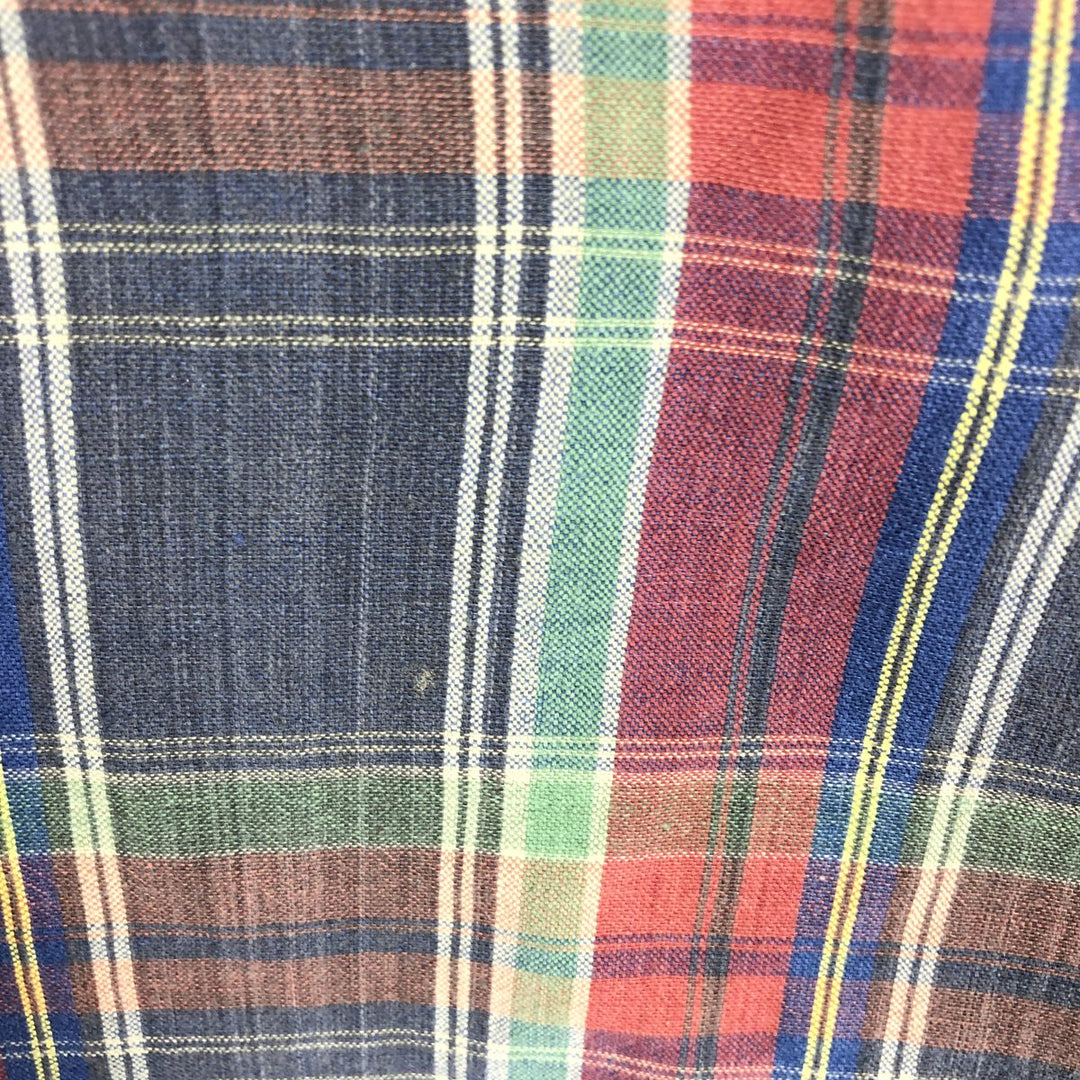 Ralph Lauren MADRAS CONTAINS VARIATIONS Long Sleeve Button Down Check Shirt Men's M /eaa453488